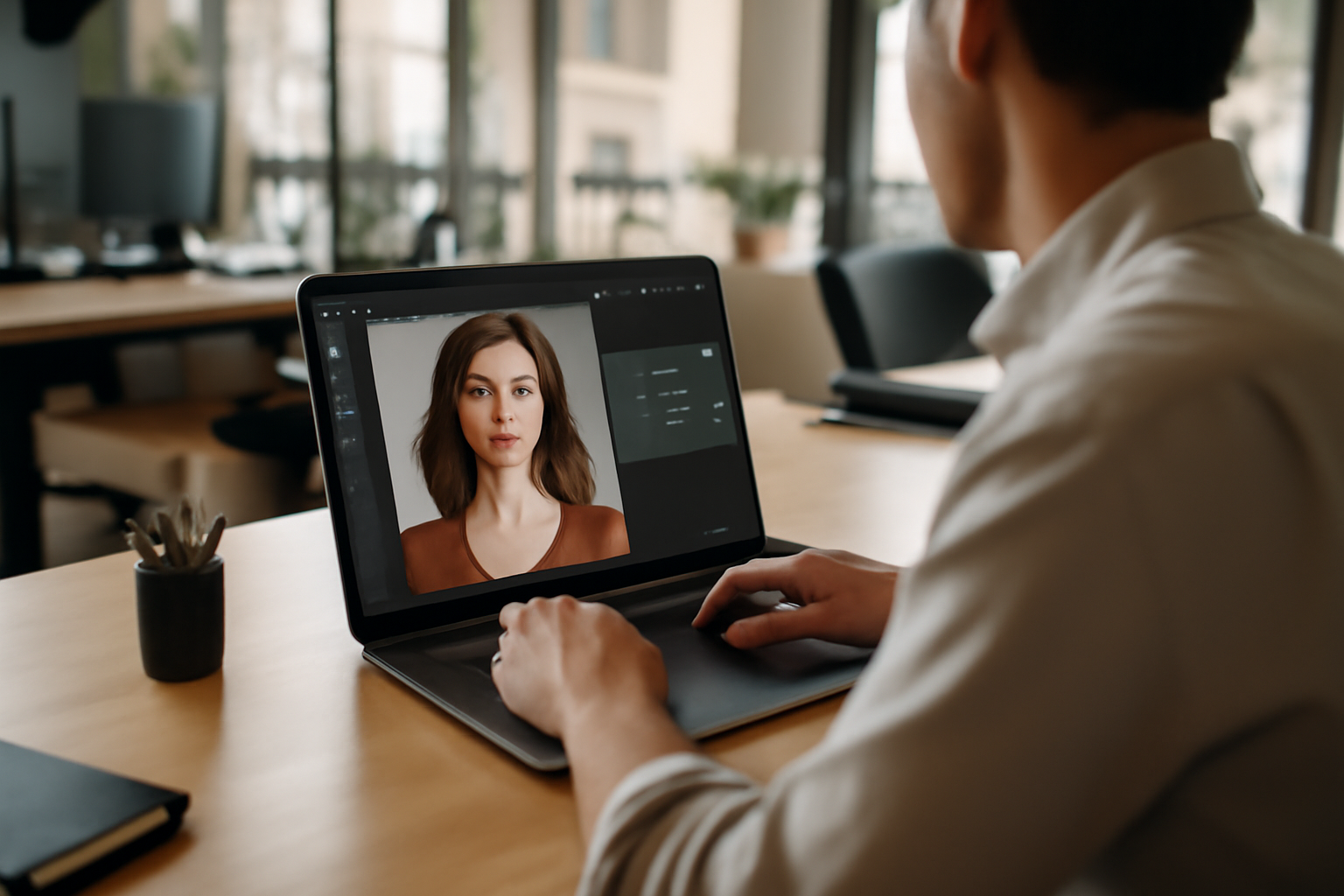 bylo ai : écran de génération d'images IA et retouche photo en ligne sur ordinateur