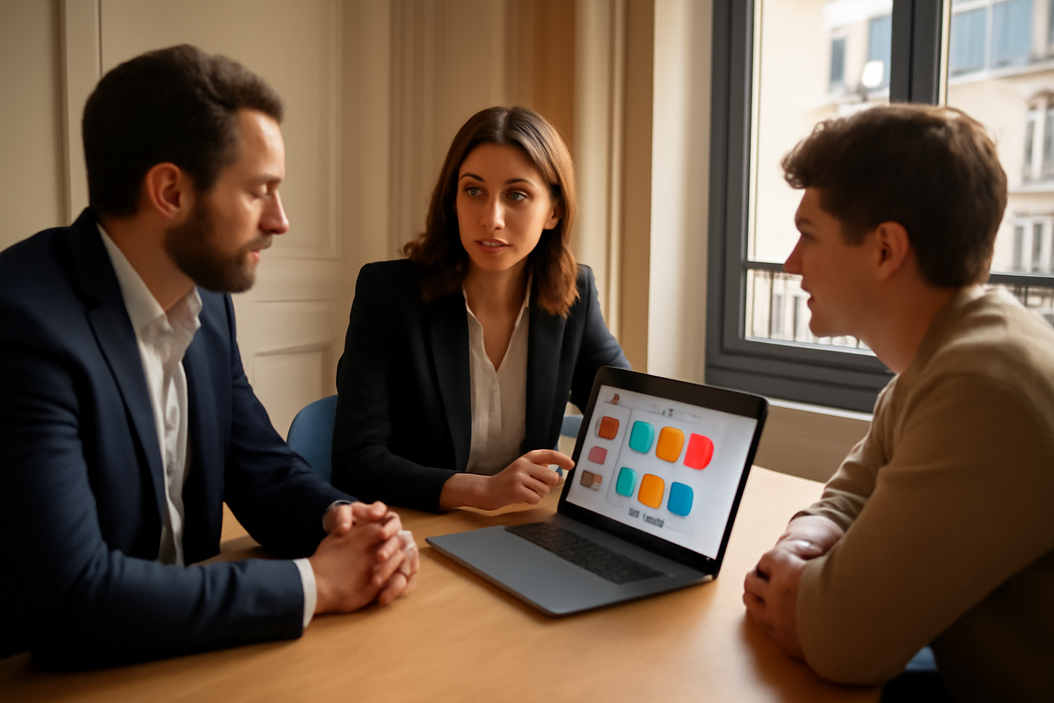 diaporama ai sur ordinateur portable en entreprise