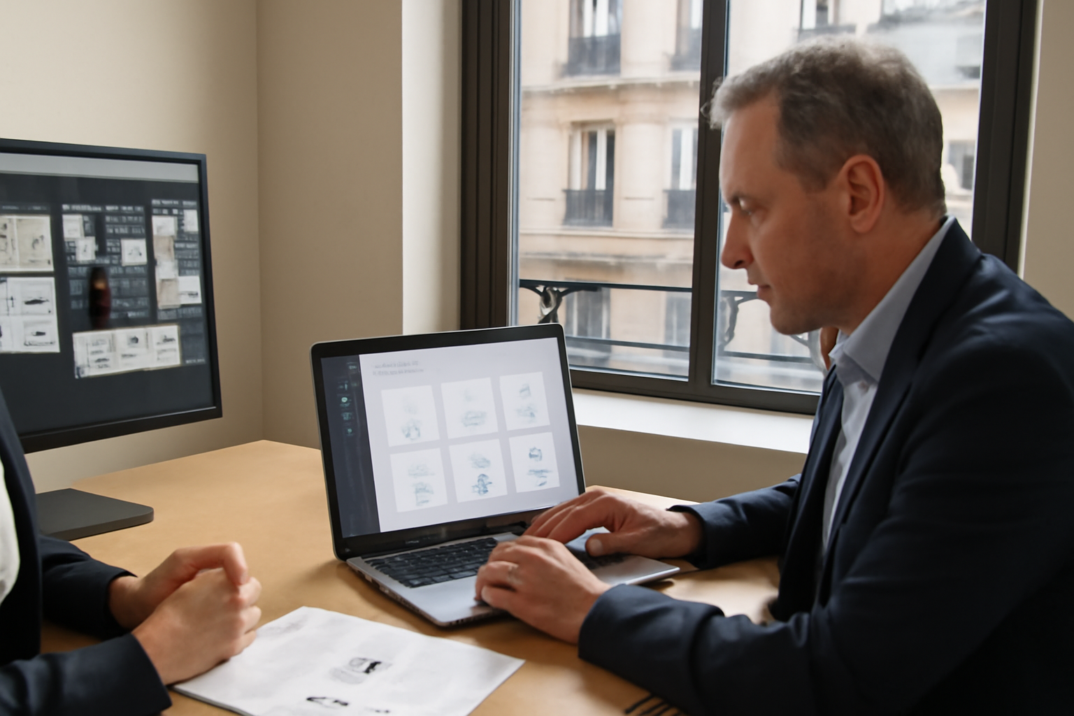 disign arena : équipe marketing française générant des visuels sur une plateforme IA