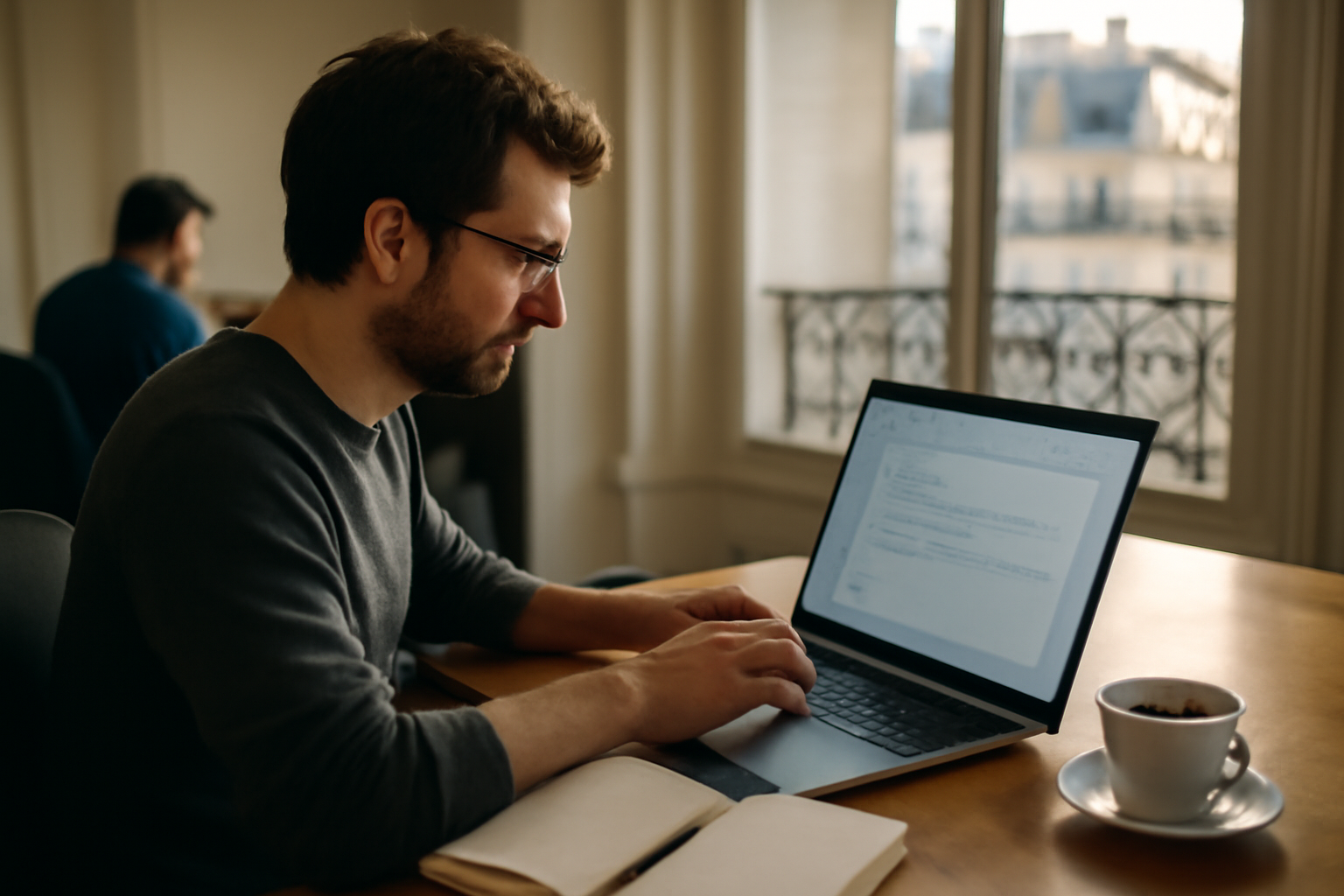 Capture d’écran d’un éditeur WYSIWYG type Quill sur ordinateur portable, avec barre d’outils de mise en forme