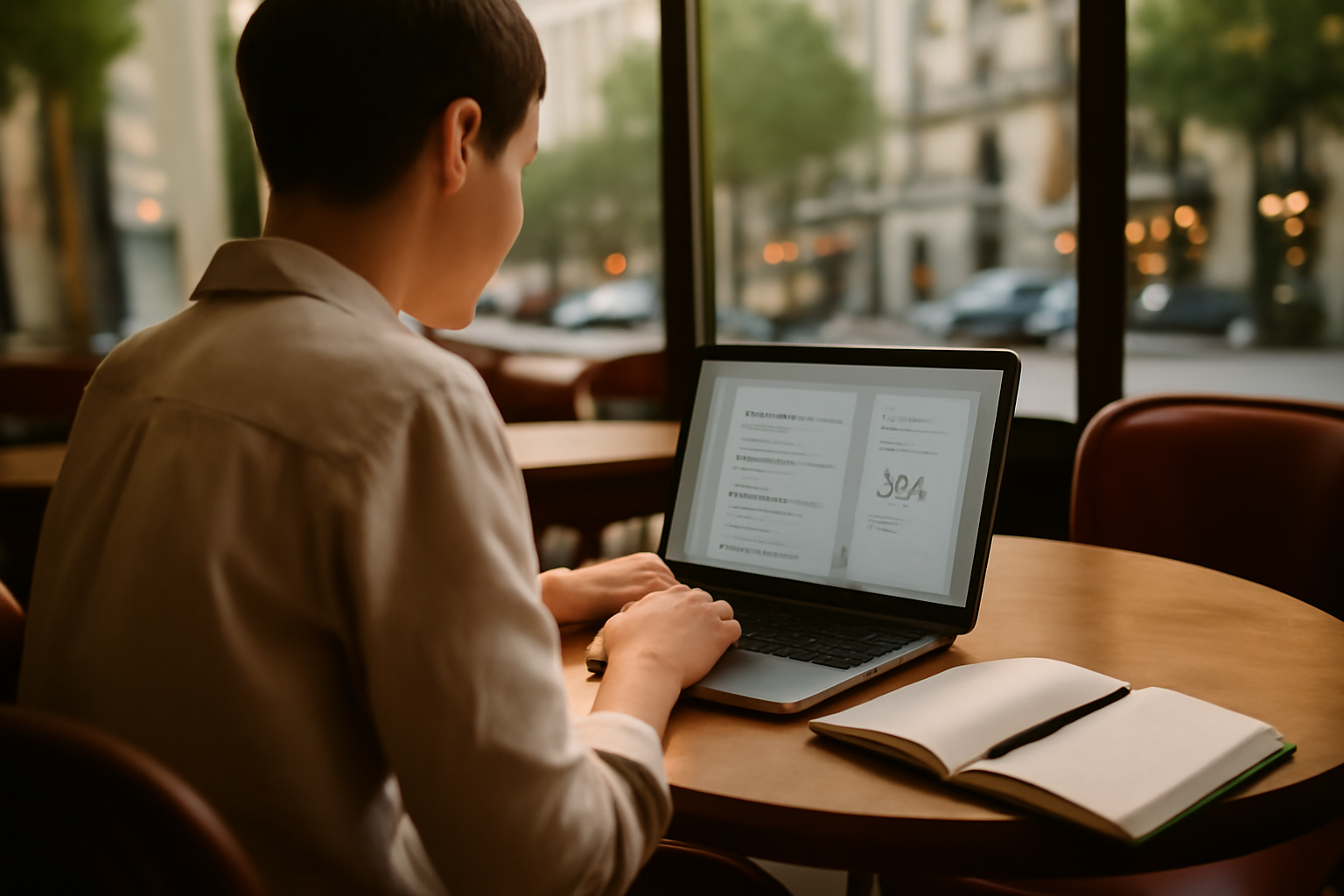 resume worded feedback instantané CV et LinkedIn, écran d'analyse sur ordinateur portable en France