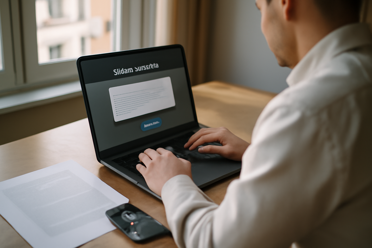 ttsmaker synthèse vocale en ligne sur écran ordinateur dans un bureau lumineux