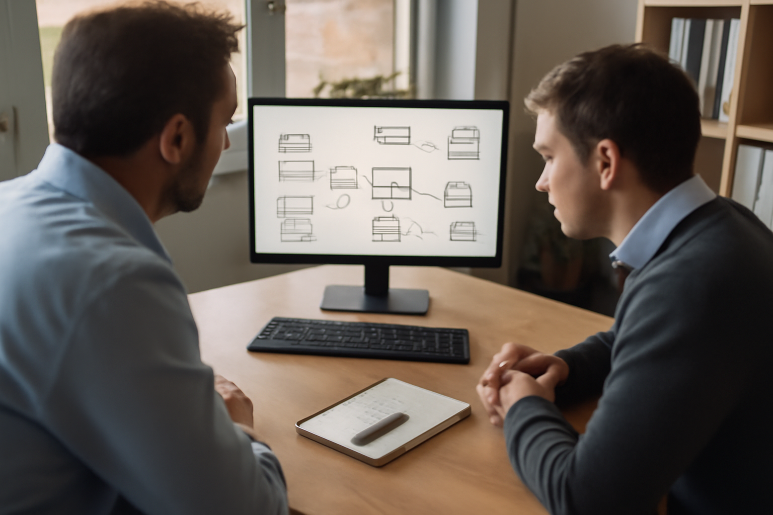 api definition : schéma d’intégration API sur écran de bureau en entreprise française