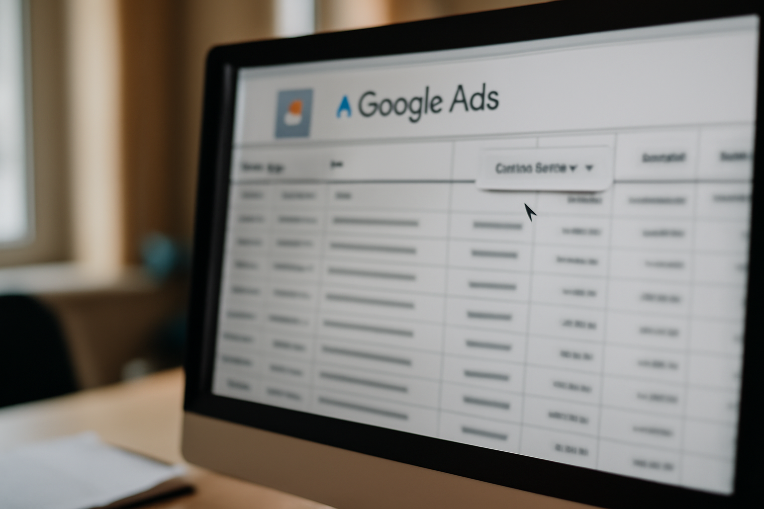 tableau de statistiques Google Ads avec colonne Ad ID pour retrouver un id google ads