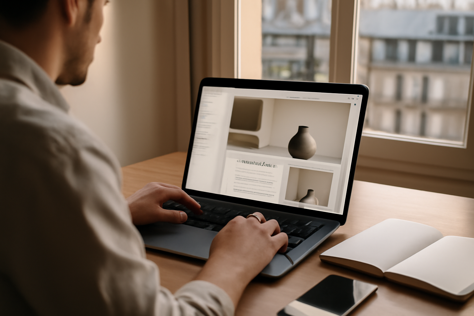 Squarespace avis 2026 sur un ordinateur portable en bureau