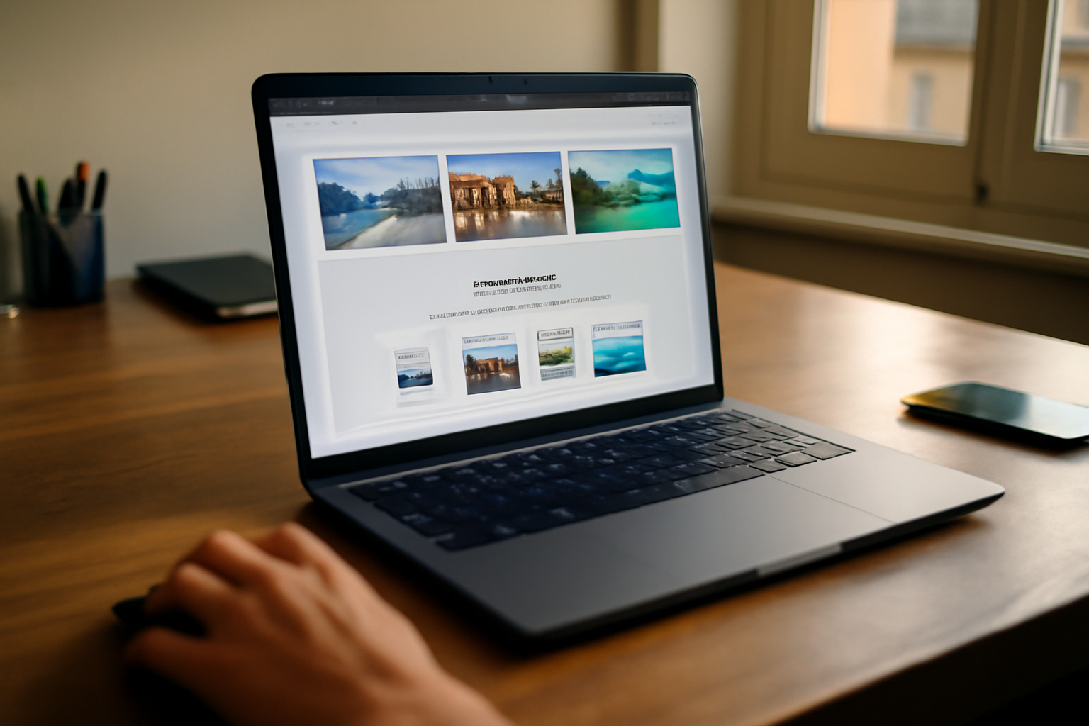 tinyjpg compresse des images JPG et PNG sur un écran d’ordinateur, interface en ligne