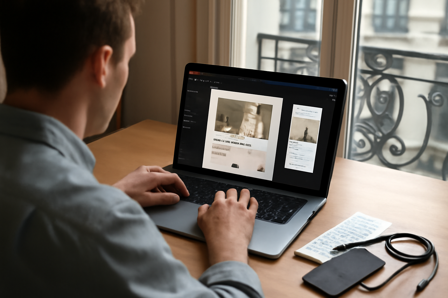 x editor wix : vue réaliste d’un écran d’éditeur Wix Studio et d’un site responsive en test sur mobile et ordinateur