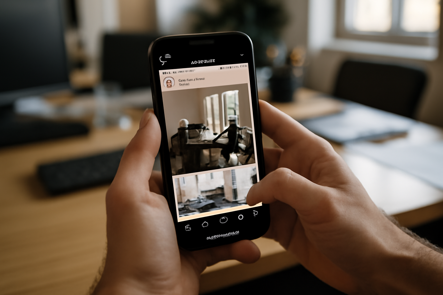 format instagram : écran mobile montrant un post carré 1080×1080 et un carrousel portrait 1080×1350