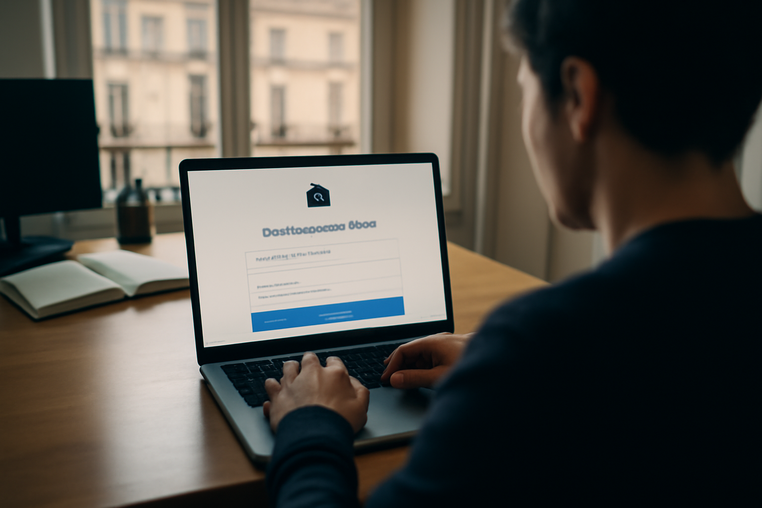 framaforms connexion : écran de connexion avec champs « Nom d’utilisateur ou e-mail » et « Mot de passe » sur ordinateur portable