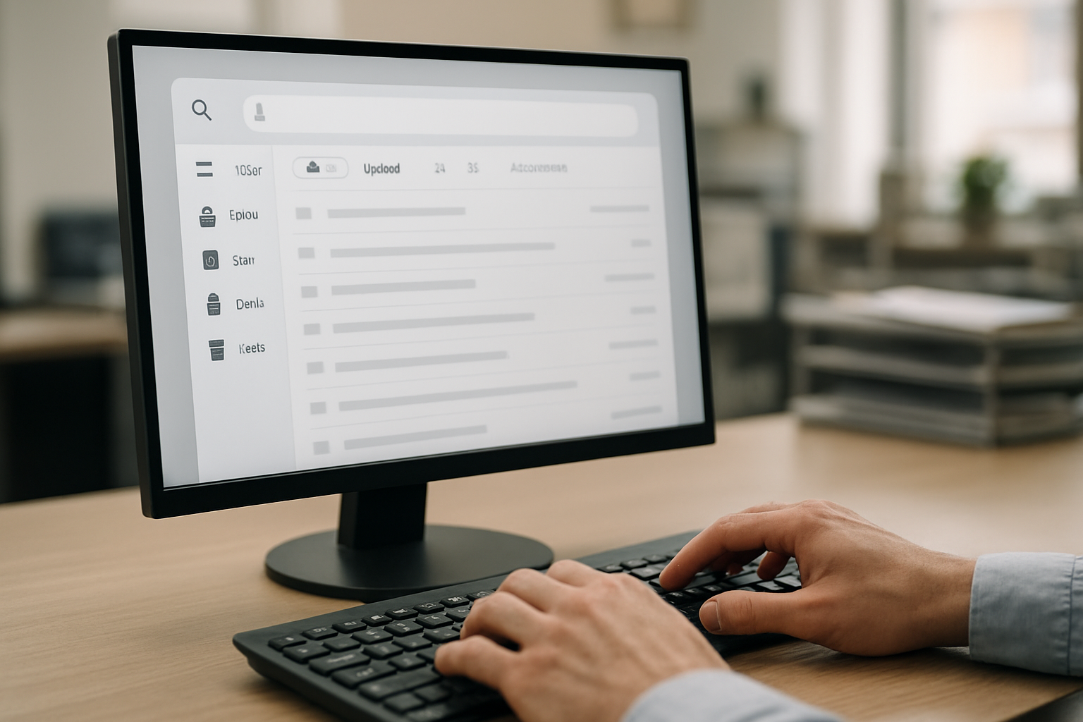 Interface de messagerie avec barre de recherche et filtres pour trier rapidement les emails
