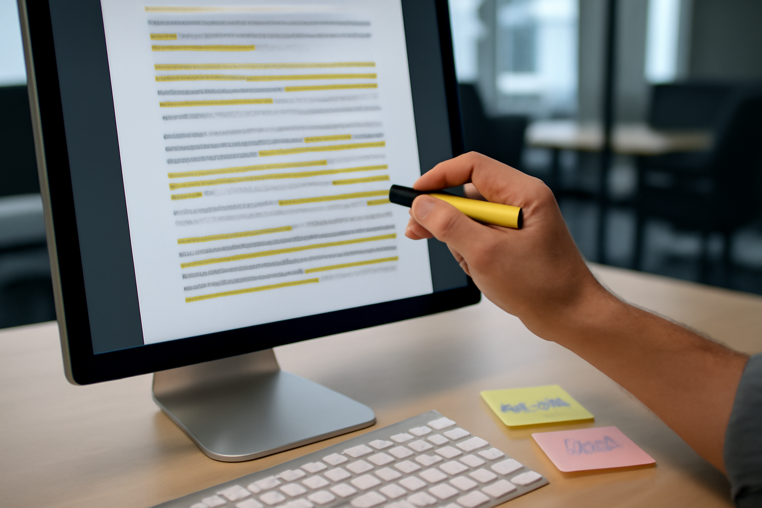 Exemple de réécriture avec phrases courtes et transitions sur écran