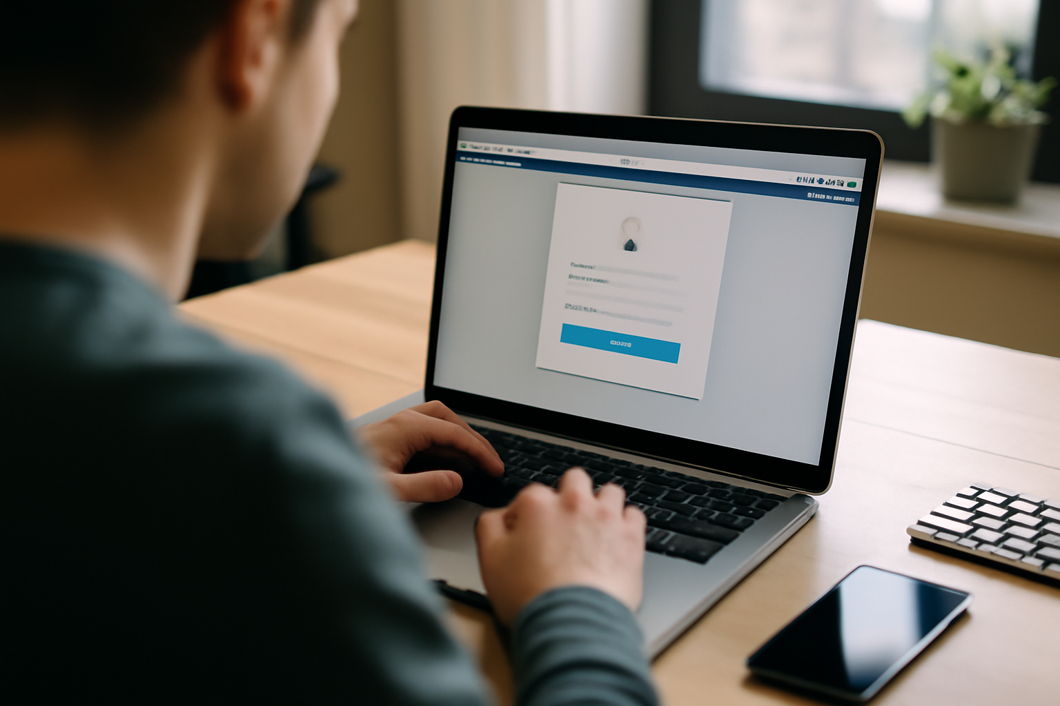 tabnabbing : un écran de connexion sur un ordinateur avec un onglet navigateur modifié
