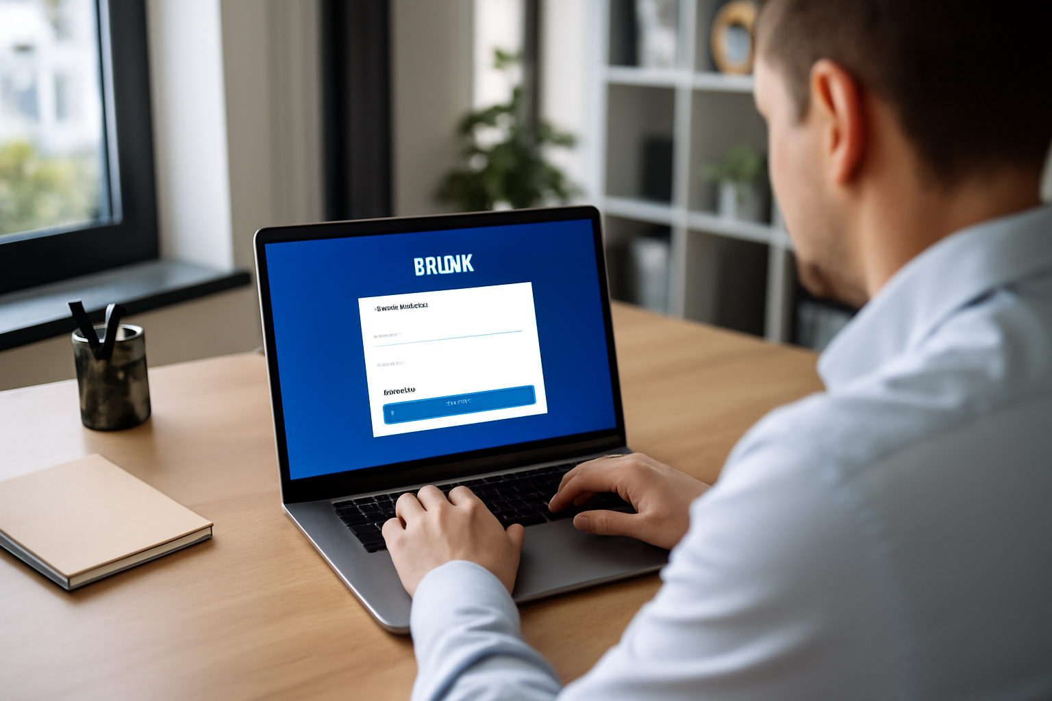Écran de connexion webmail IONOS sur ordinateur avec adresse e-mail et champ mot de passe